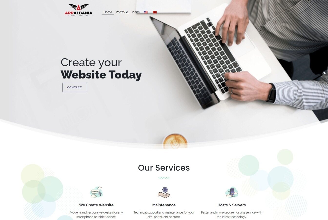 Appalbania.com — the site we built, as it looks live
