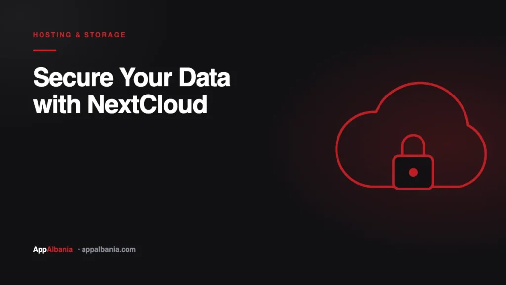 NextCloud secure storage — a cloud and padlock mark, AppAlbania
