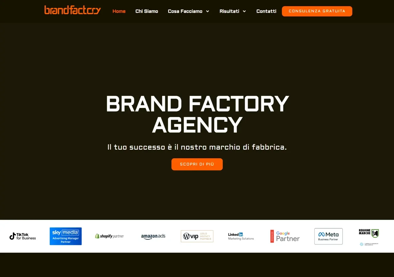 Brand Factory Agency — IT — the site we built, as it looks live