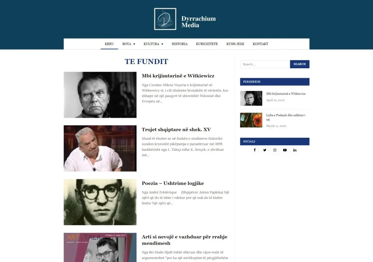 Dyrrachium — the site we built, as it looks live