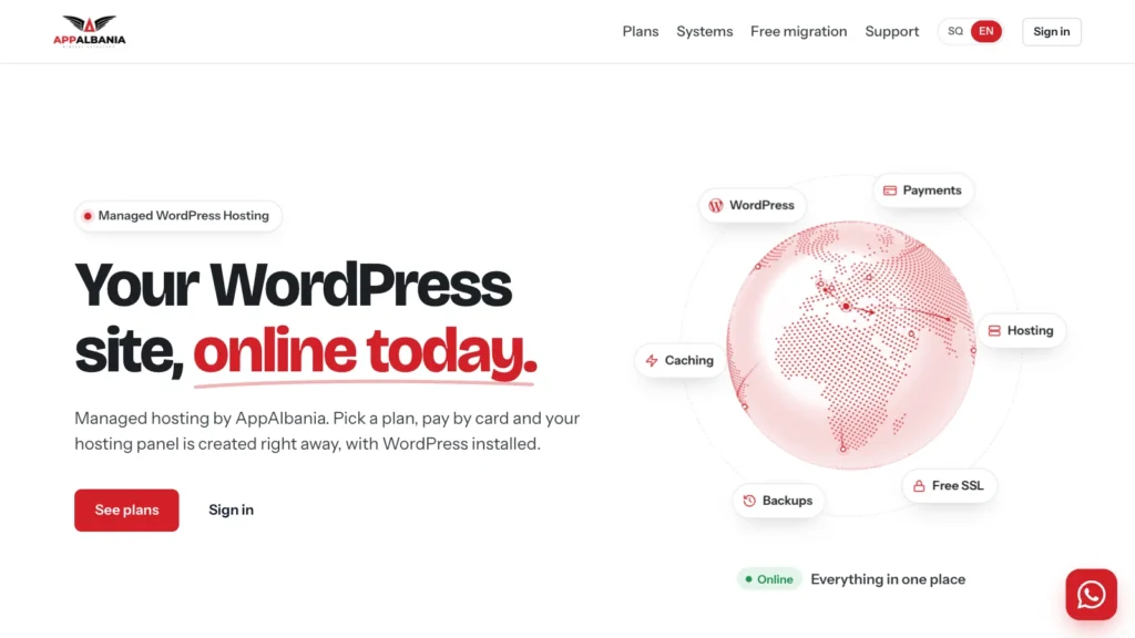 AppAlbania Host: managed WordPress hosting in Albania